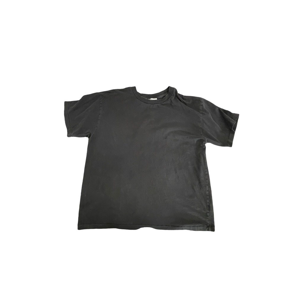 Elwood Mens Organic Cotton Cropped T-Shirt‎ Dark Gray Washed CT00001 Size M